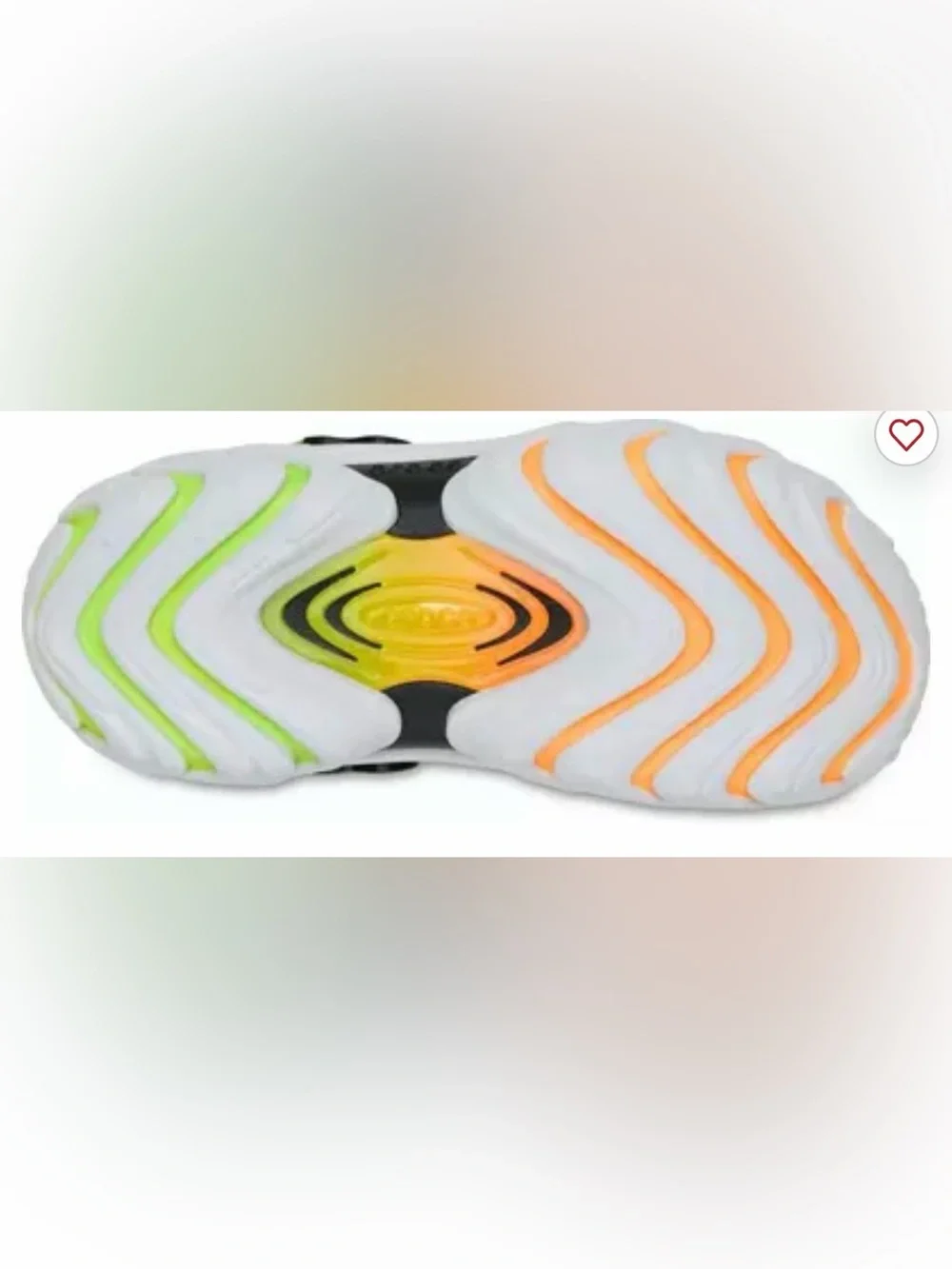 NIB CROCS Echo II Moon Burst Clog in White/Lime/Orange, Men’s 9 - Women 11